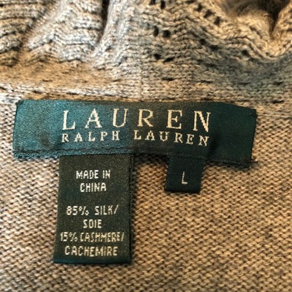 Lauren Ralph Lauren Silk/Cashmere Sweater, Large - Picture 4 of 8